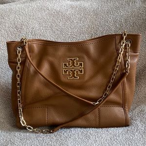 Tory Burch Britton Tote with Gold Chain Straps